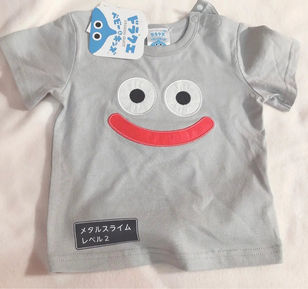 Camiseta Dragon Quest 80 Ropa de bebé Metal Slime Dragon Quest | ドラクエ Tシャツ 80 ベビー服 メタルスライム ドラゴンクエスト