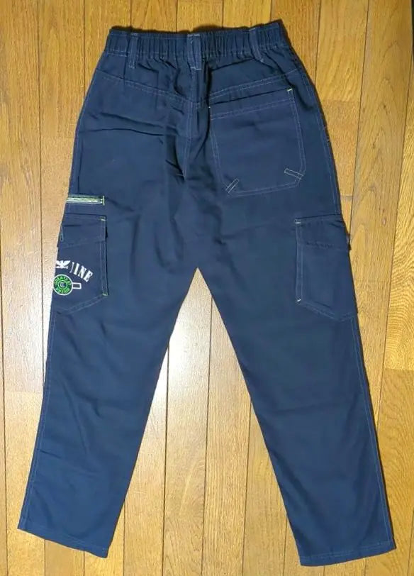 Navy long pants 160 with zipper pocket