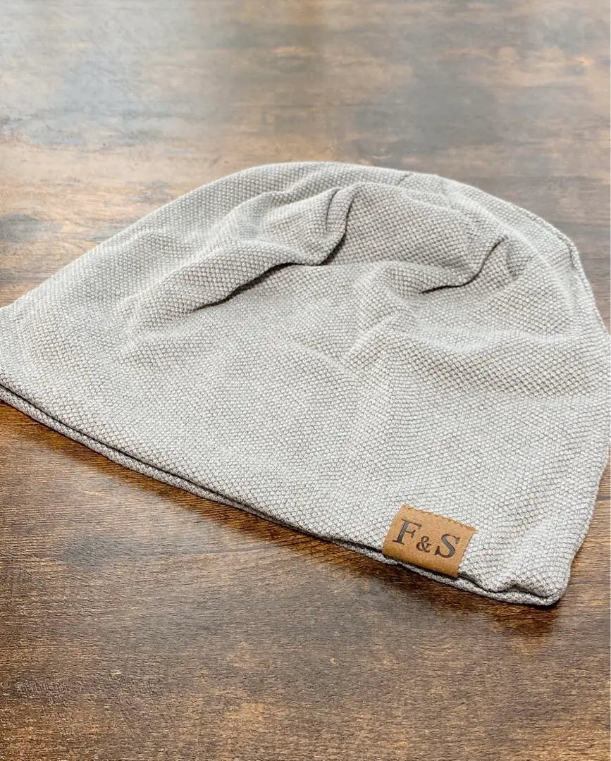 Knit hat men's collection stylish unisex light gray