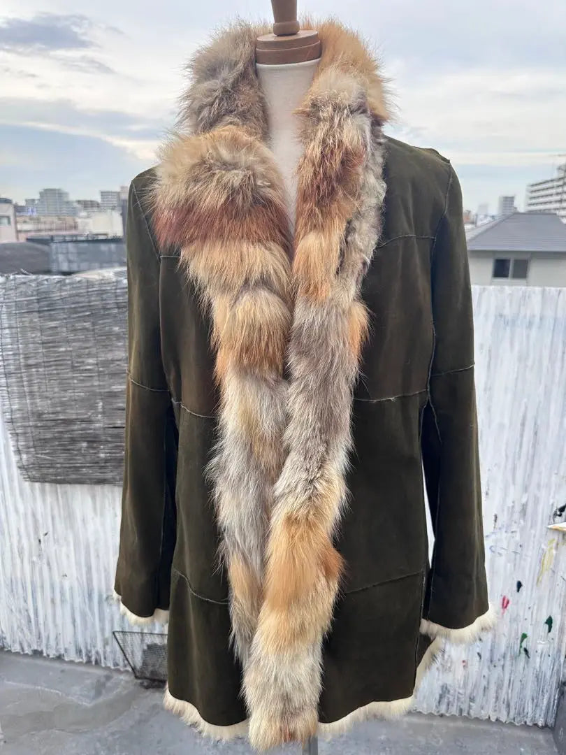 Olive Green Rabbit Fur Coat