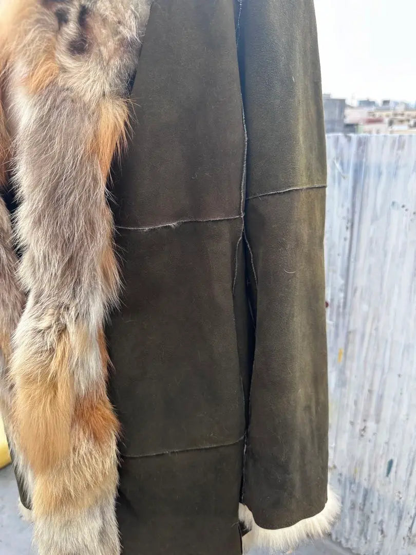 Olive Green Rabbit Fur Coat