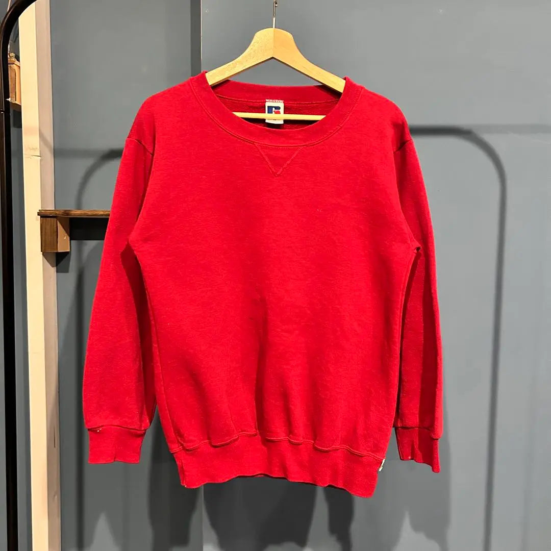 [Russell Athletic] Sweatshirt made in USA, front V blank, red, 1X size