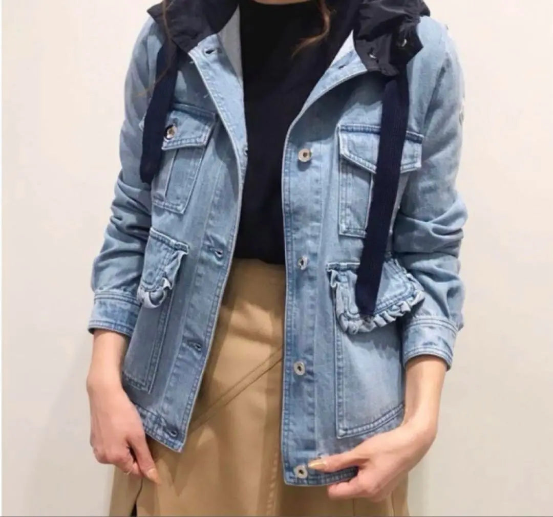 MONCLER denim jacket denim parka