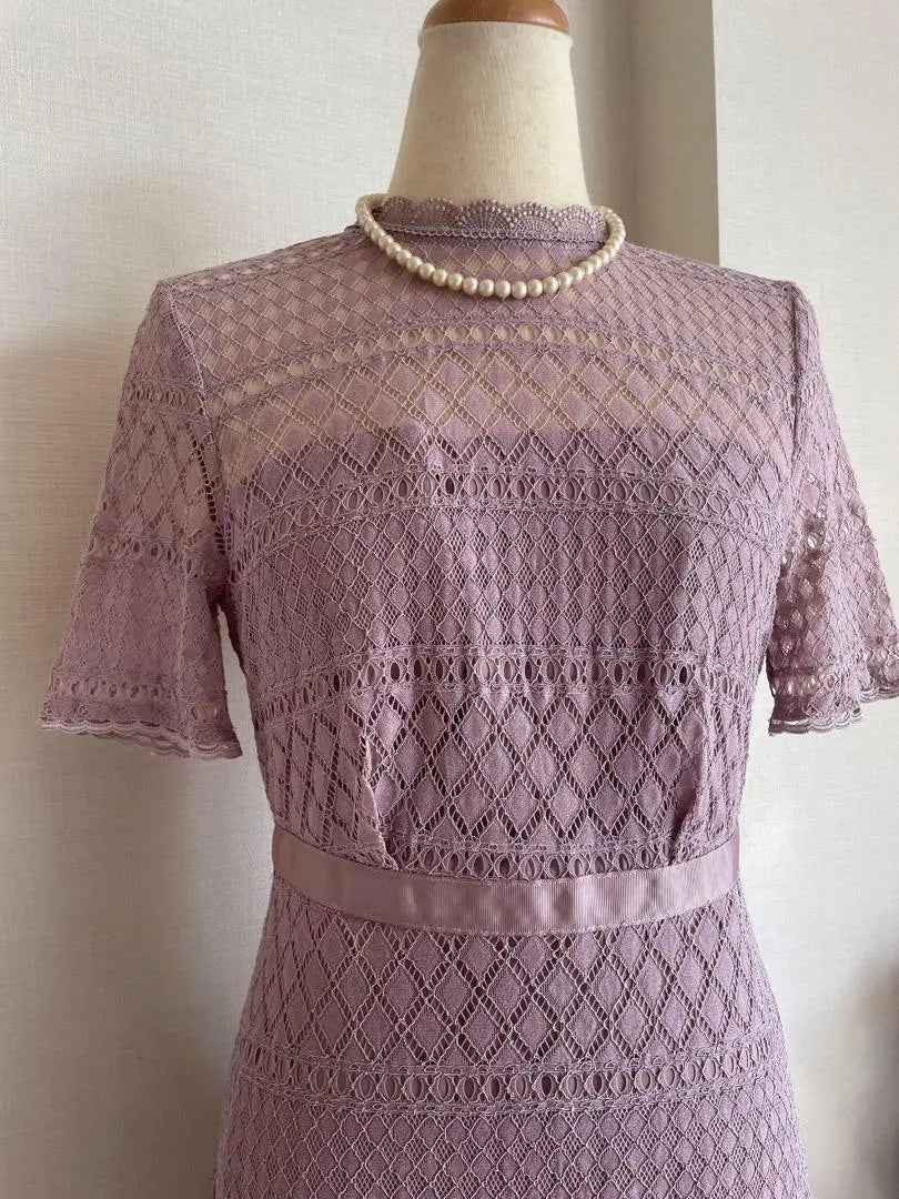 Jill Stuart Lacy Bottle Dress Pink Lace Dress S