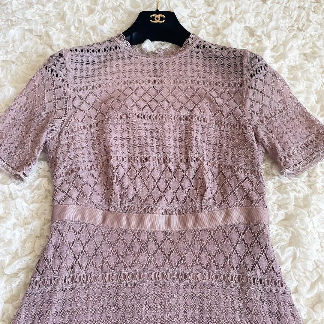 Jill Stuart Lacy Bottle Dress Pink Lace Dress S