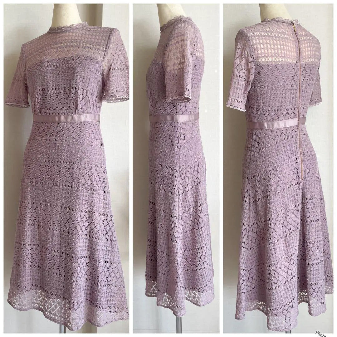 Jill Stuart Lacy Bottle Dress Pink Lace Dress S