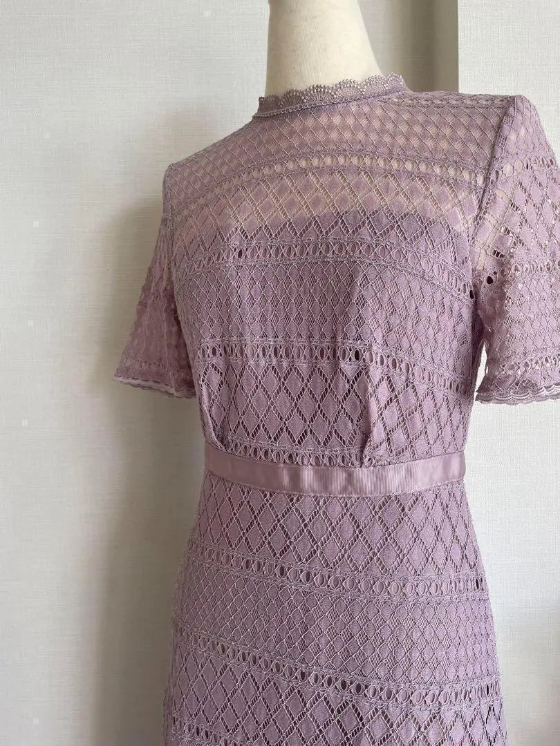 Jill Stuart Lacy Bottle Dress Pink Lace Dress S