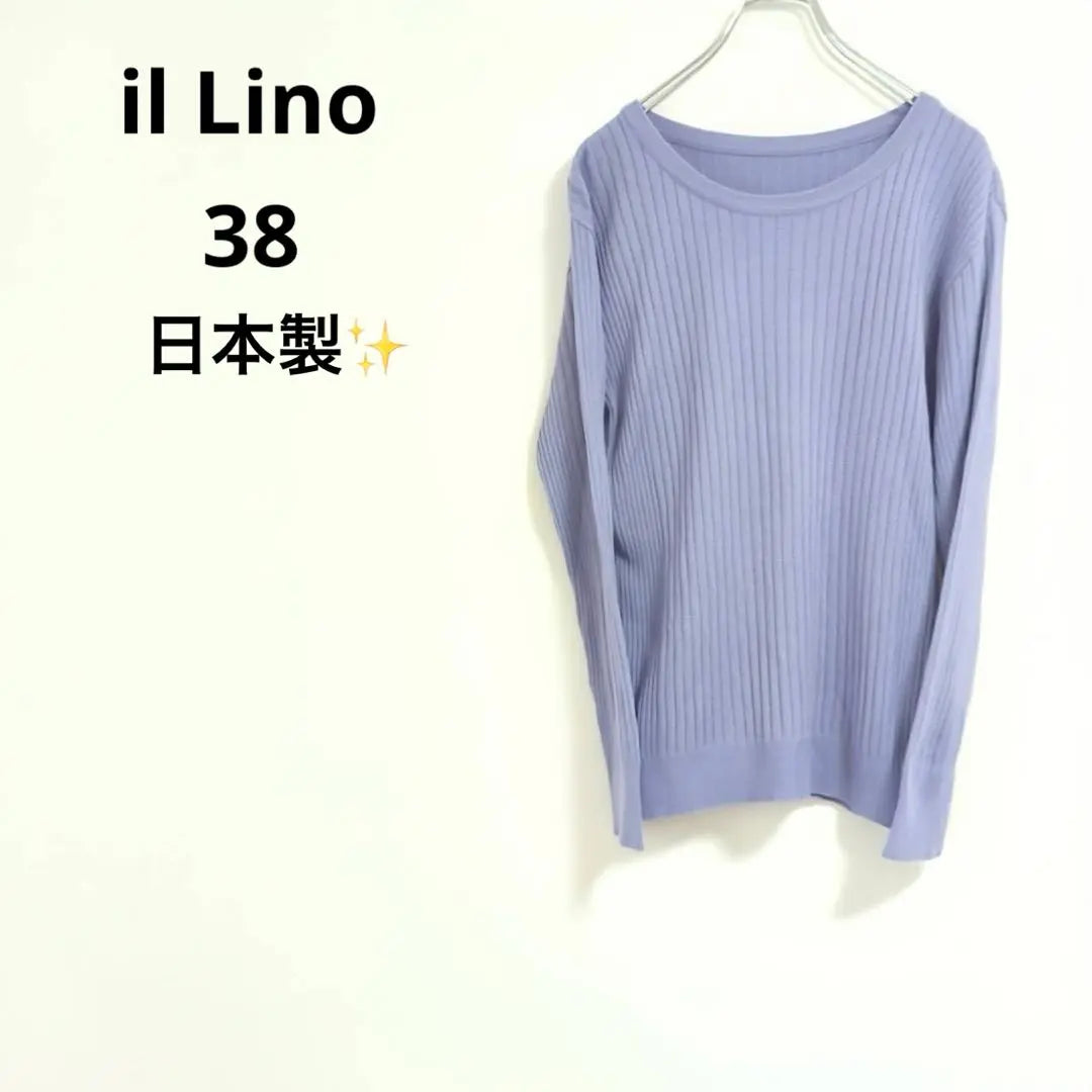 [il Lino] Il Lino 38 Jersey cuello en U color pastel primavera