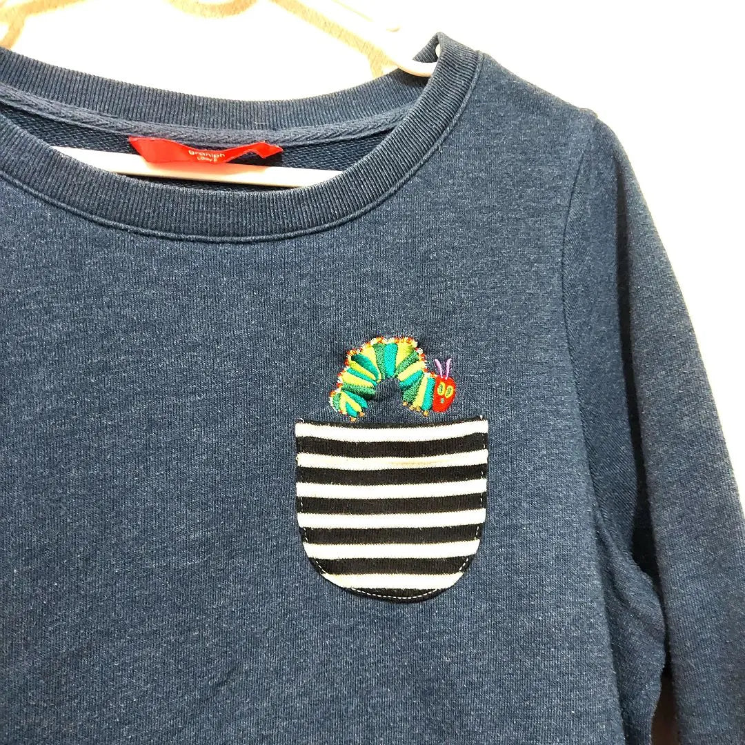 graniph navy sweatshirt sweatshirt hungry caterpillar cute F