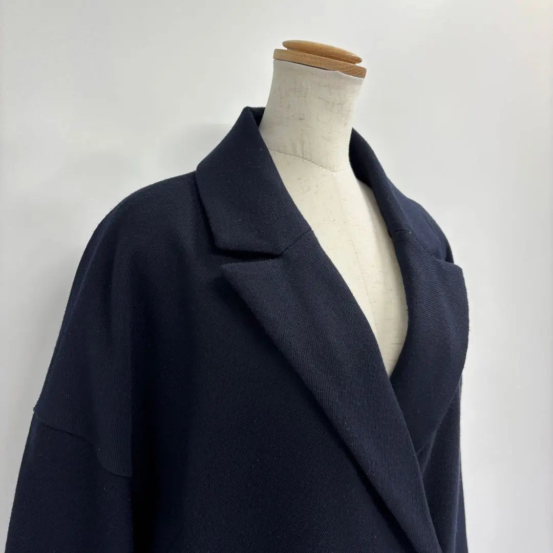 Good condition MilaOwen Midi length coat S navy b5b030