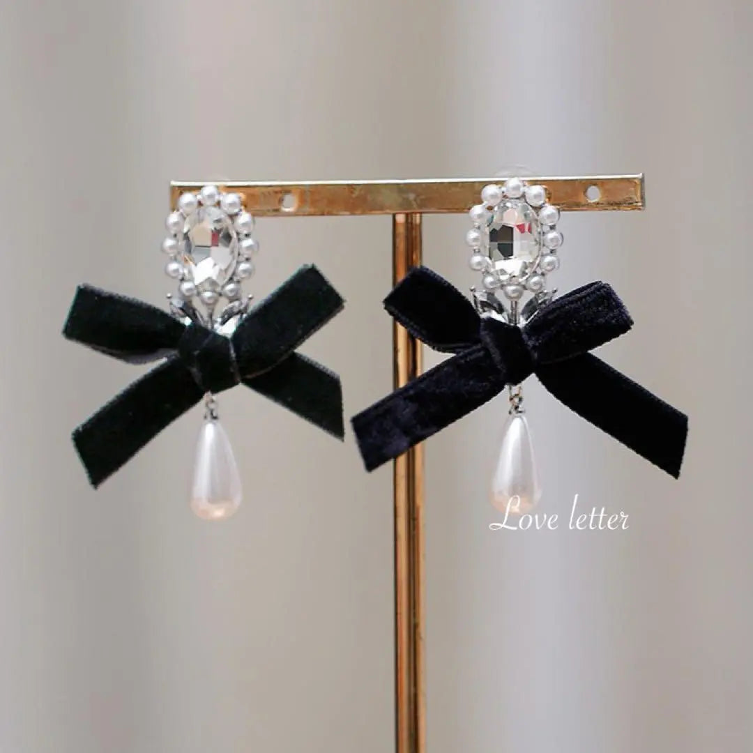 No.343A Mass-Produced Vegetable Ribbon Pearl Bijoux Earrings Korea Flower Landmine Autumn/Winter