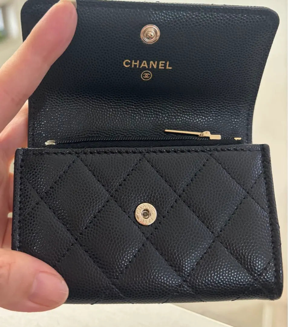 Nuevo Chanel Matelasse Coin Case Card Case Negro AP4093 | 新品 シャネル マトラッセ コインケース カードケース ブラック AP4093