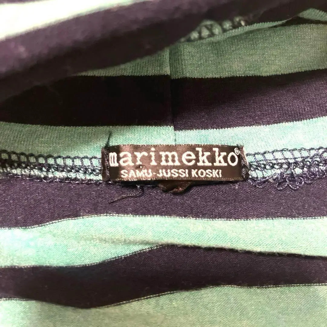 Marimekko Marimekko Camiseta larga de cuello alto con borde verde azulado