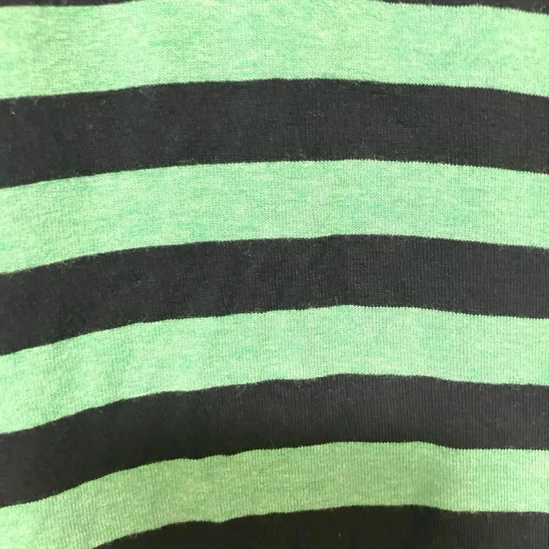 Marimekko Marimekko High neck Long T-shirt Border Green Navy