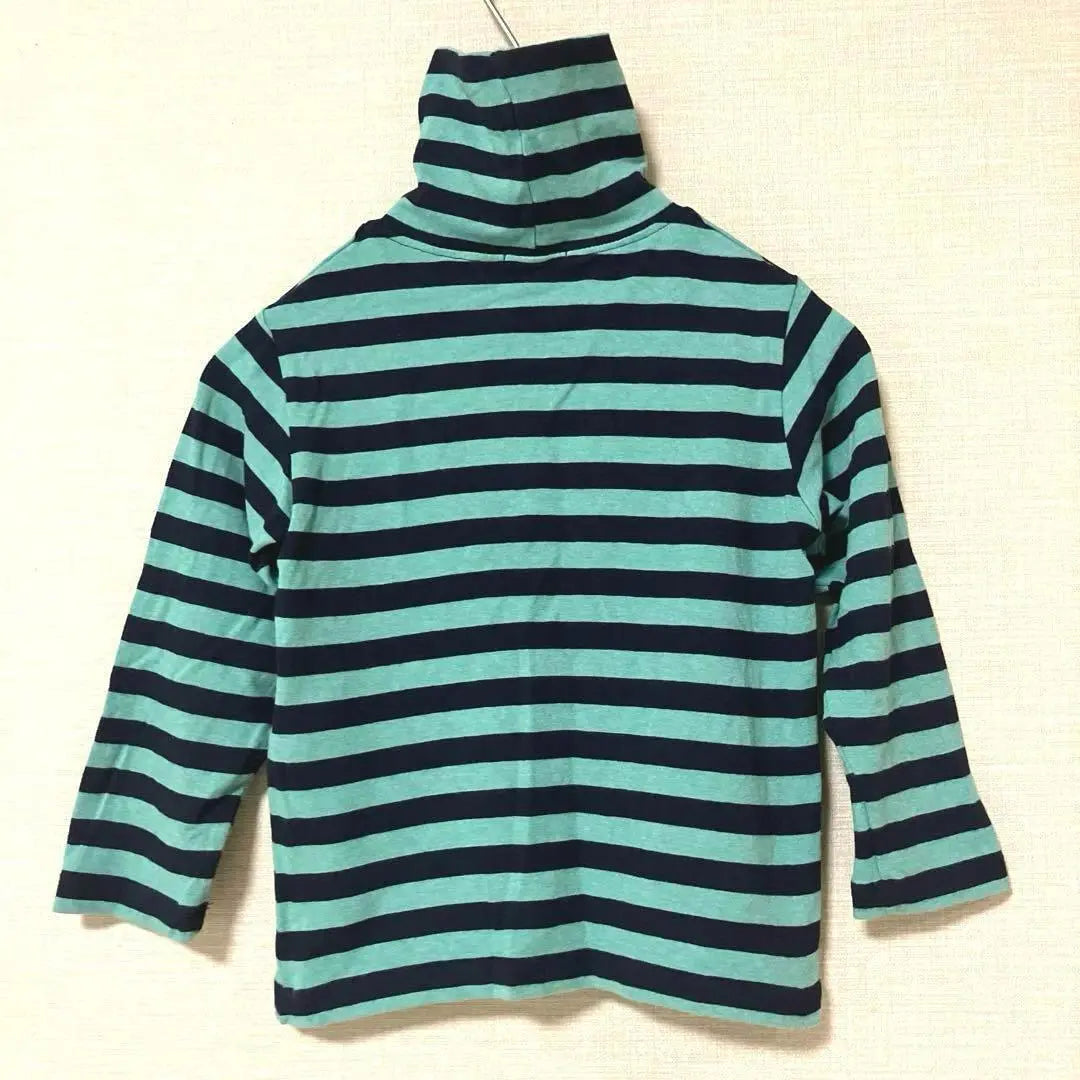 Marimekko Marimekko High neck Long T-shirt Border Green Navy