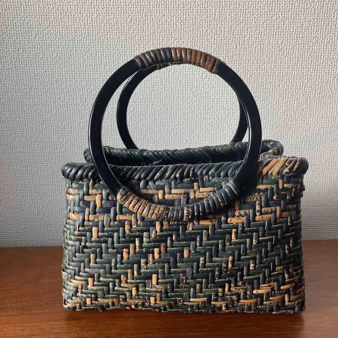 Rattan basket, rattan basket bag, natural material, natural material, hand-knitted, handmade basket