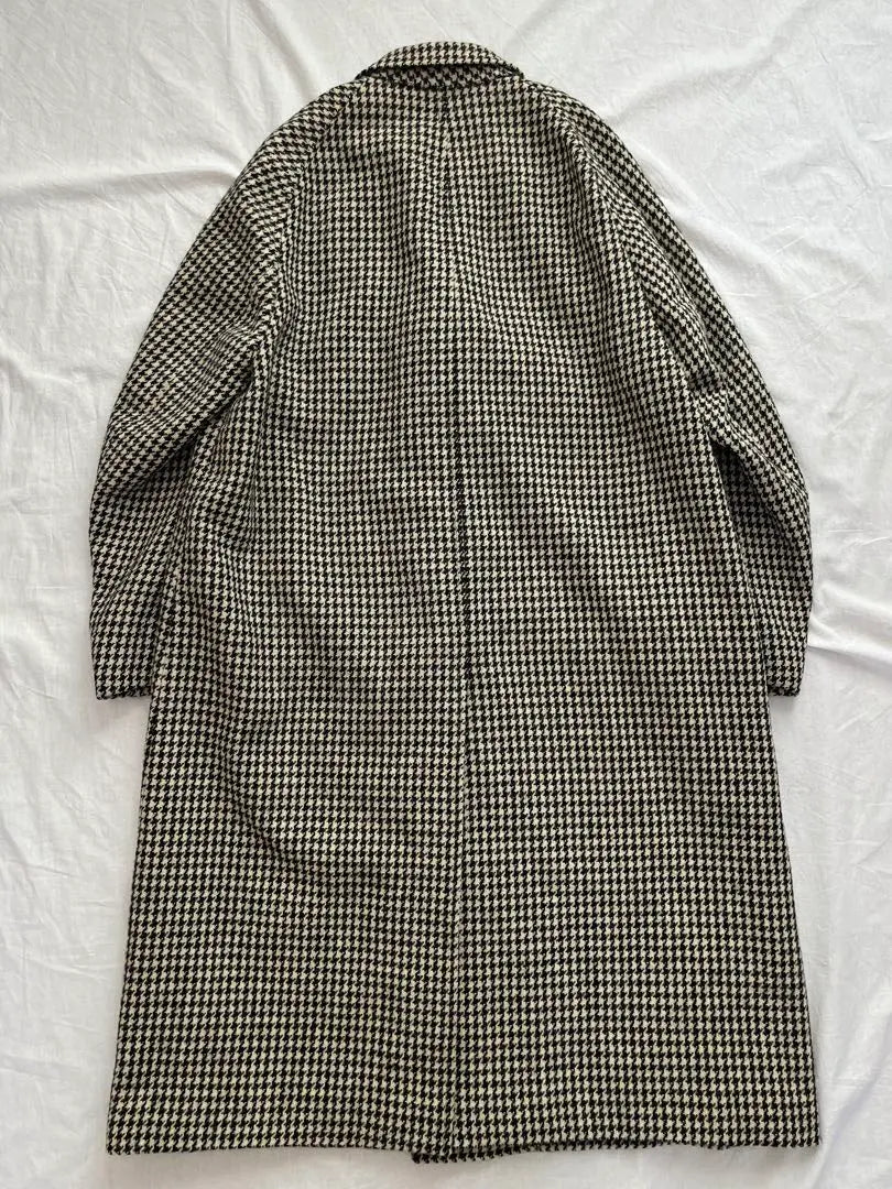 Super Rare 80s USA Made Ralph Lauren Single Sleeve Chester Coat Houndstooth