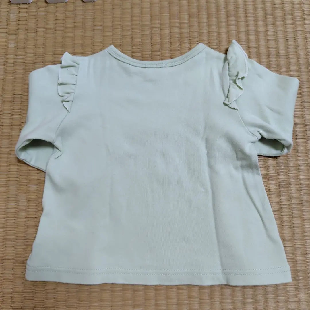 petit main 90cm long sleeve cut and sew light green