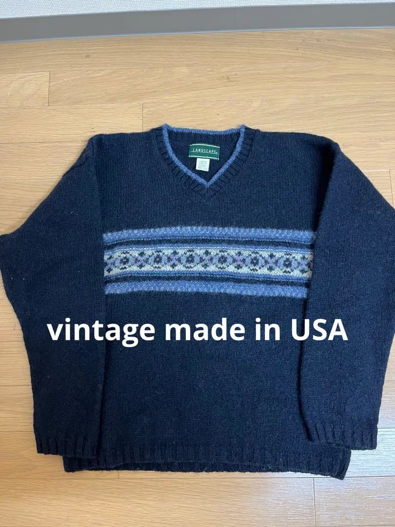 Made in USA Knit V-neck