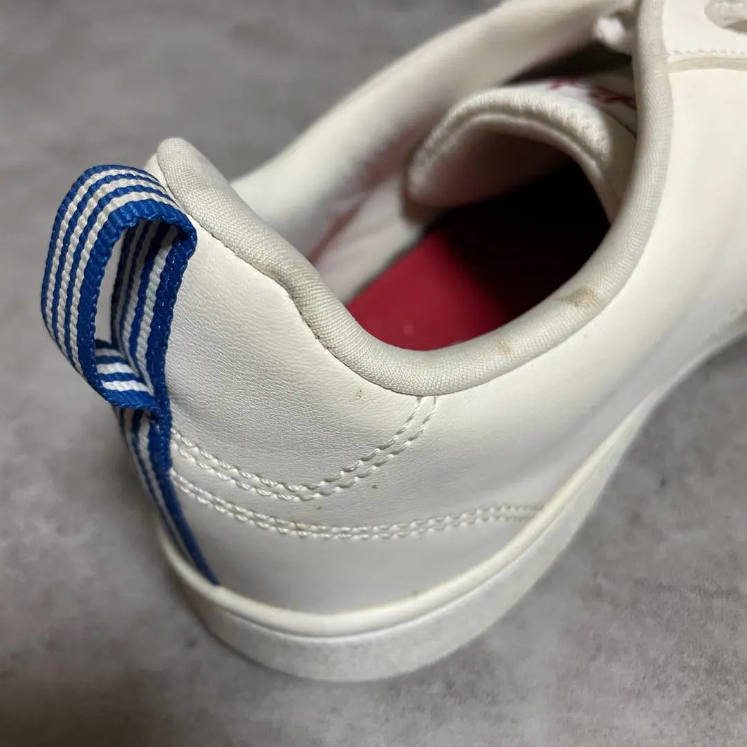 [Adidas] (26) Sneakers, Lace-up, White, Synthetic Leather