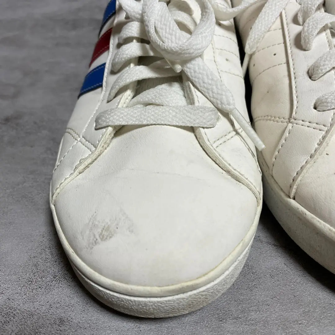 [Adidas] (26) Sneakers, Lace-up, White, Synthetic Leather