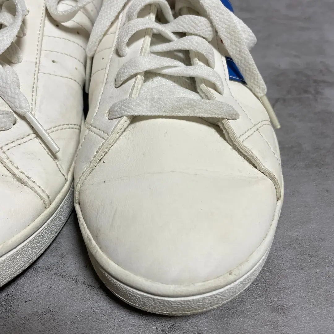 [Adidas] (26) Sneakers, Lace-up, White, Synthetic Leather