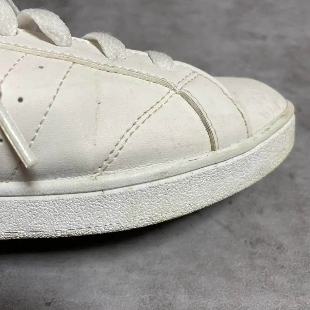 [Adidas] (26) Sneakers, Lace-up, White, Synthetic Leather