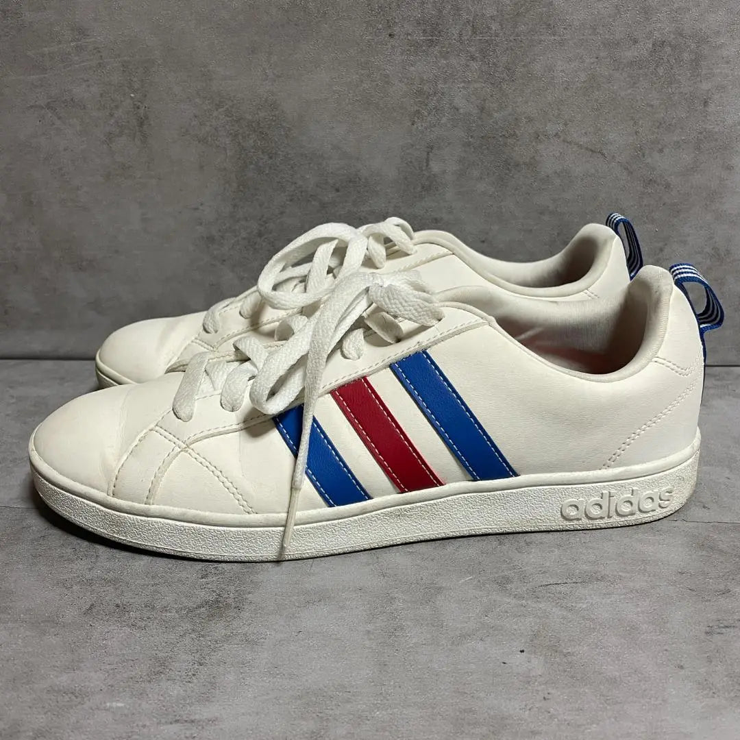 [Adidas] (26) Sneakers, Lace-up, White, Synthetic Leather