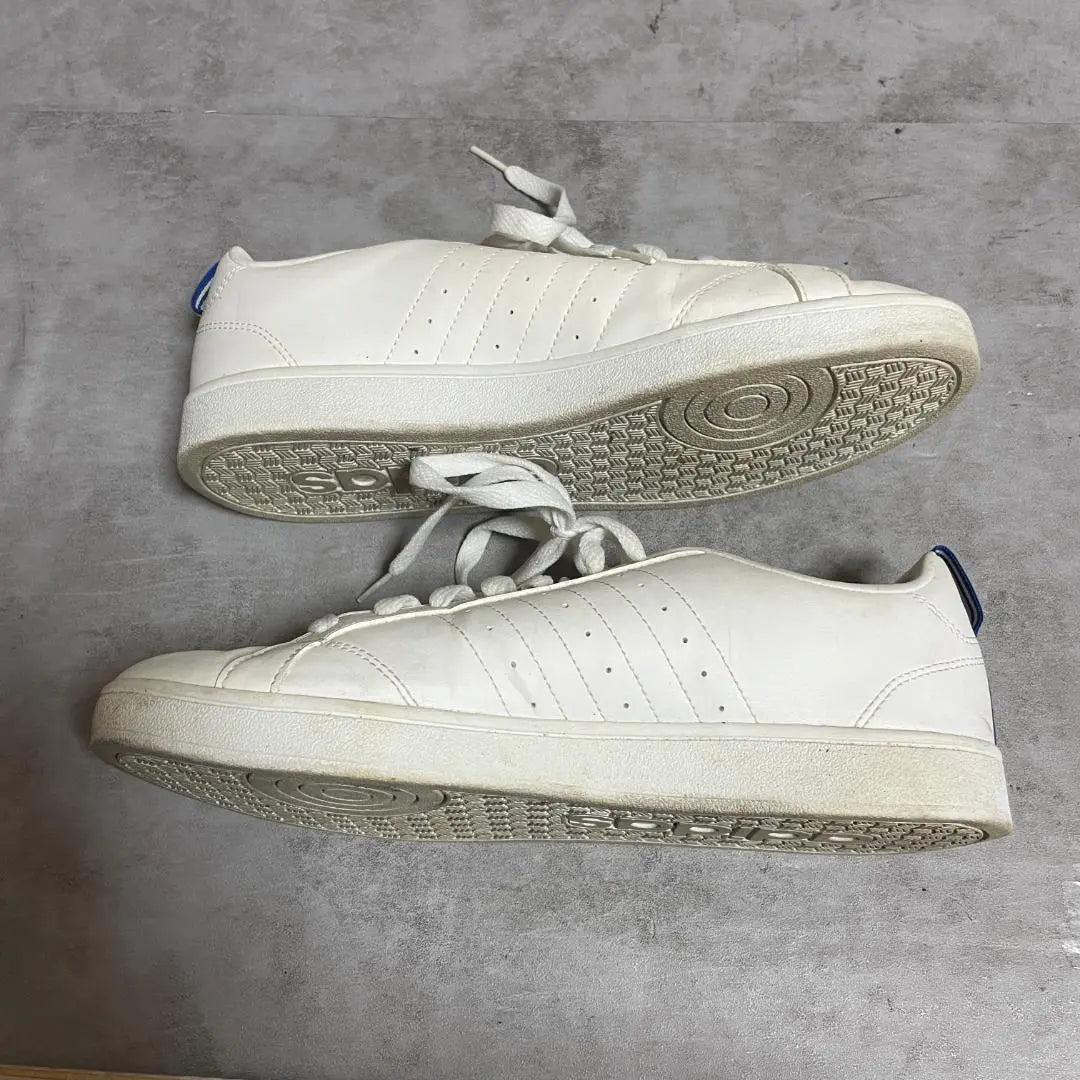 [Adidas] (26) Sneakers, Lace-up, White, Synthetic Leather