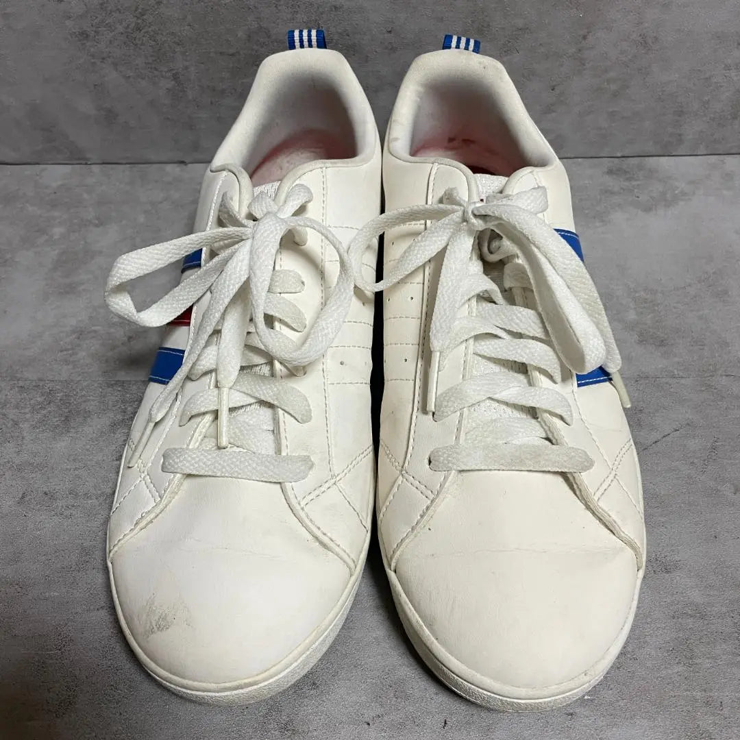 [Adidas] (26) Sneakers, Lace-up, White, Synthetic Leather