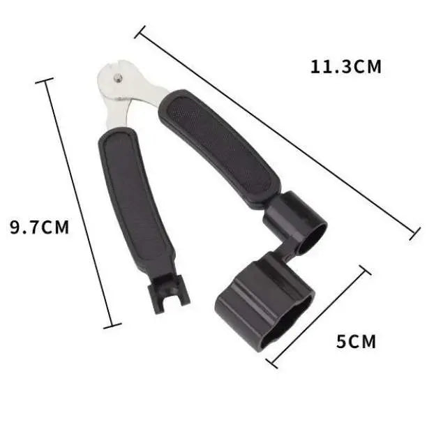 String cutter guitar string Winder peg turned nipper black without pin | ストリング カッター ギター 弦 ワインダー ペグ回し ピン抜き ニッパー 黒