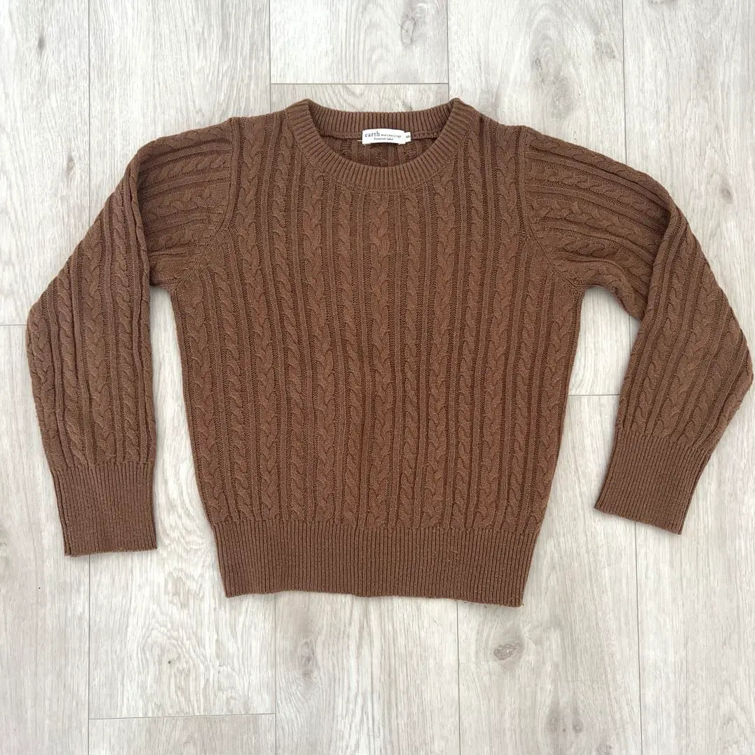 earth music&ecology cable knit sweater S