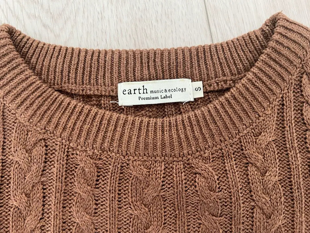 earth music&ecology cable knit sweater S