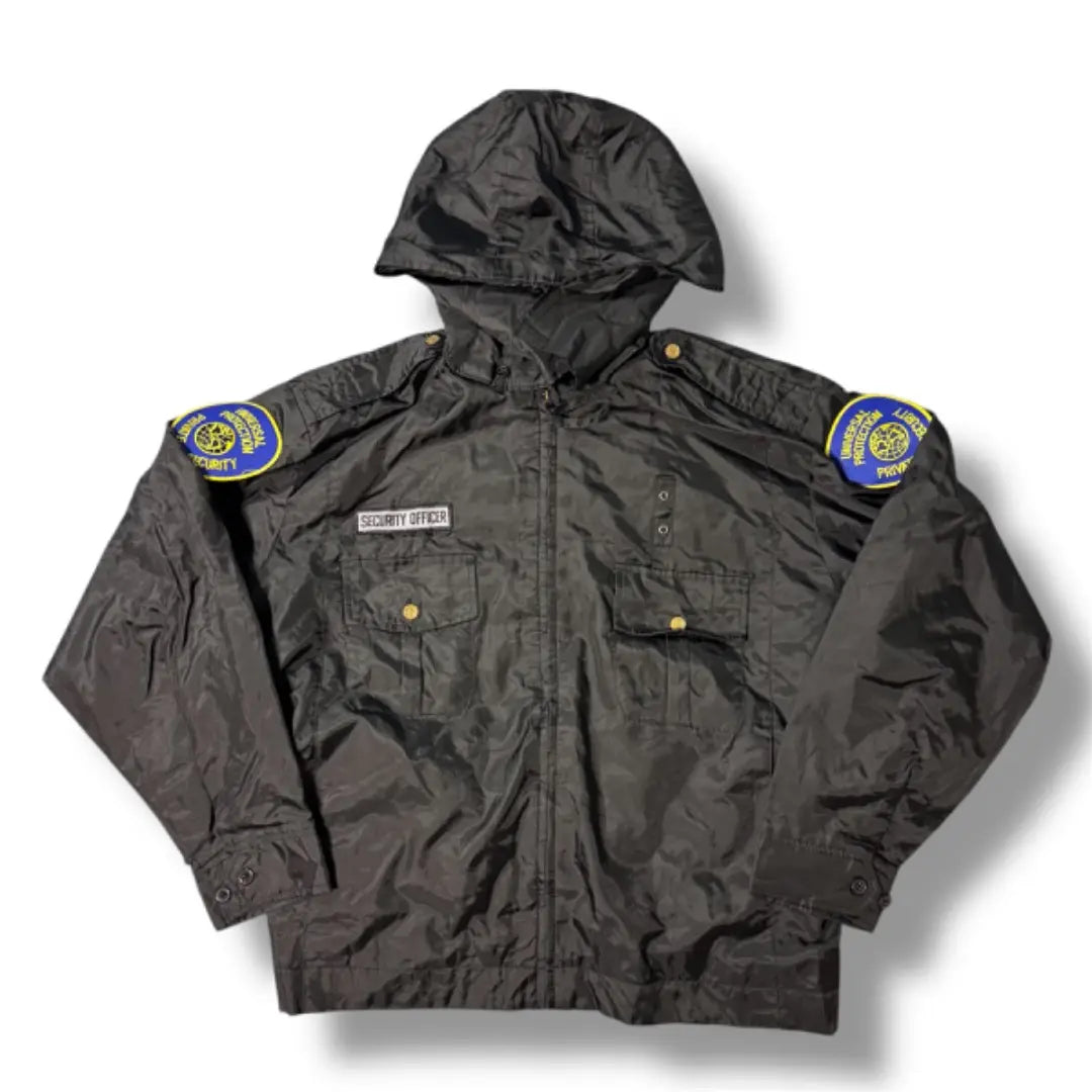 90s NATIONAL PATROL Nylon Safety Jacket Black