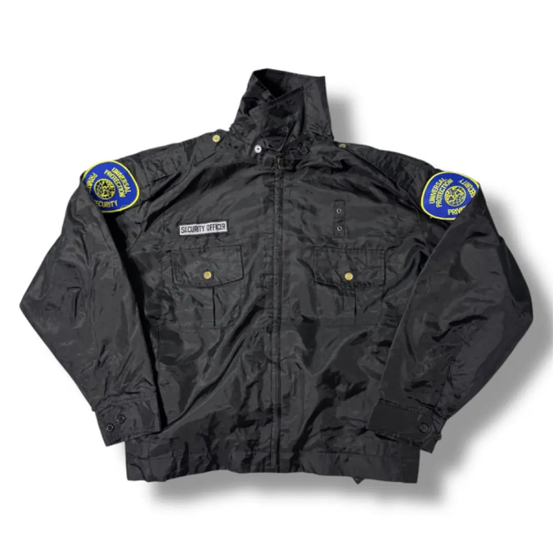 90s NATIONAL PATROL Nylon Safety Jacket Black