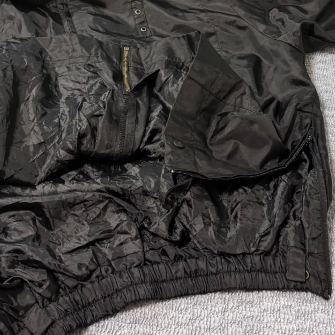 90s NATIONAL PATROL Nylon Safety Jacket Black