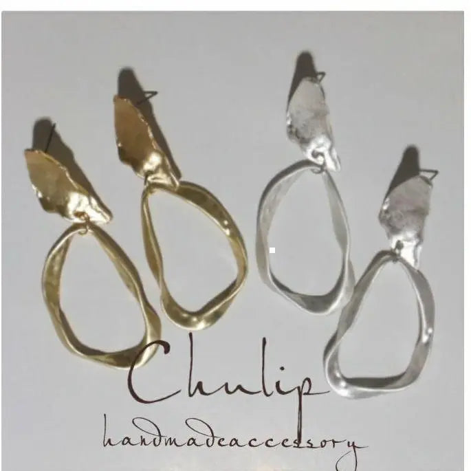 996*Matte Gold Twist Hoop