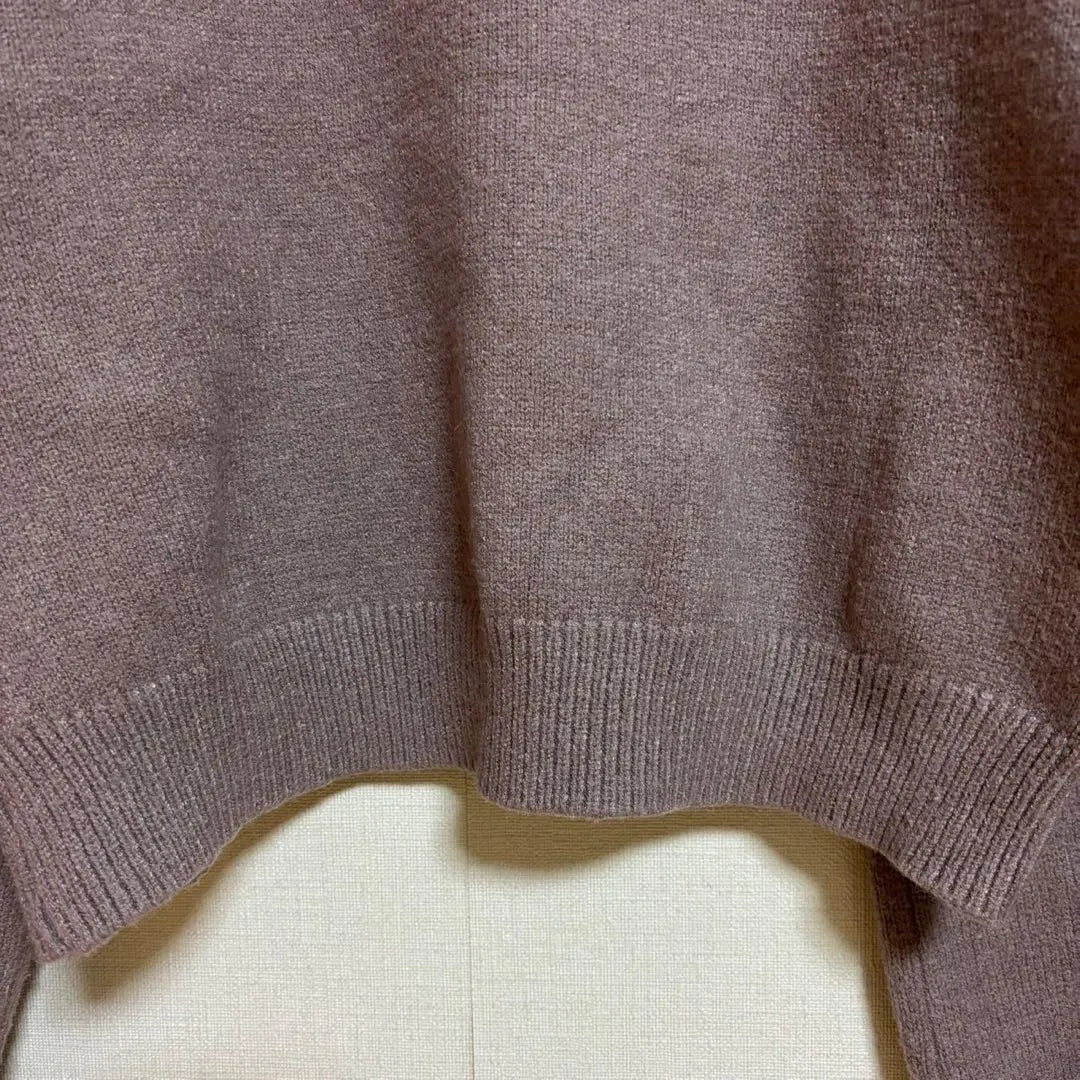 8000☆ as know as Knit sweater High neck Ruffles Long sleeves