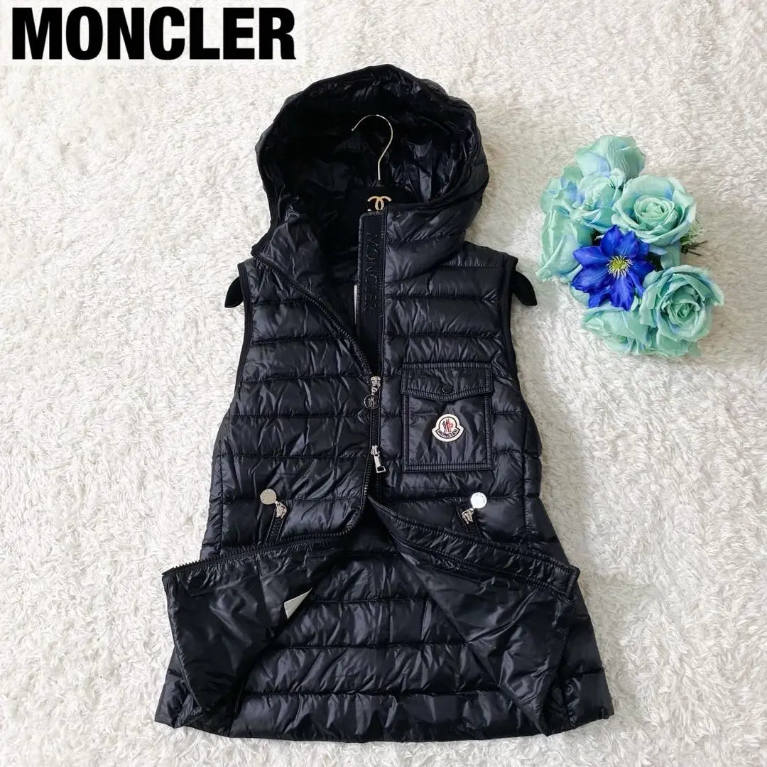 Moncler GLYGOS GILET Chaleco de plumón negro Gire 0 sin usar | 未使用級 モンクレール Glygos Gilet 黒 ダウンベスト ジレ 0