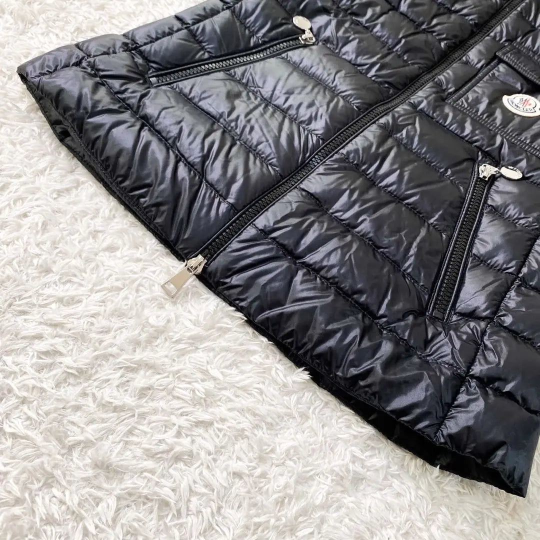 Moncler GLYGOS GILET Chaleco de plumón negro Gire 0 sin usar | 未使用級 モンクレール Glygos Gilet 黒 ダウンベスト ジレ 0