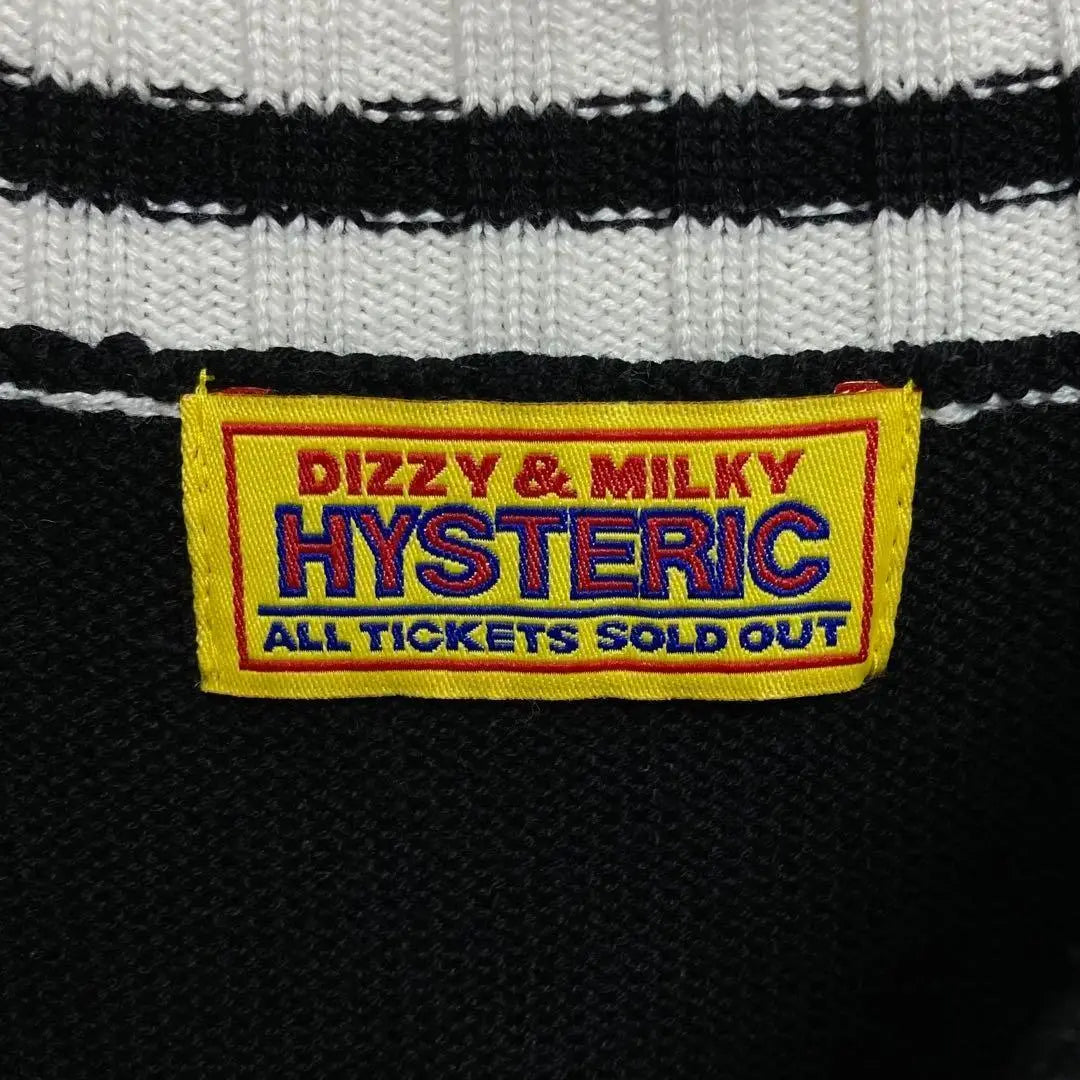 [L size equivalent] Hysteric glamor ☆ His Girl Black Black Knit V neck