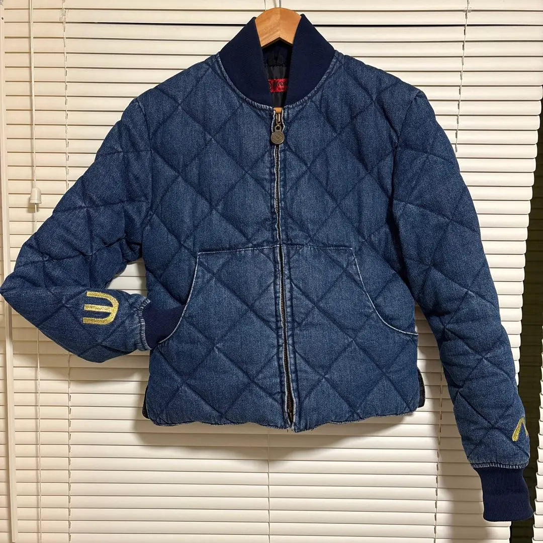 EVISU YAMANE down jacket denim fabric