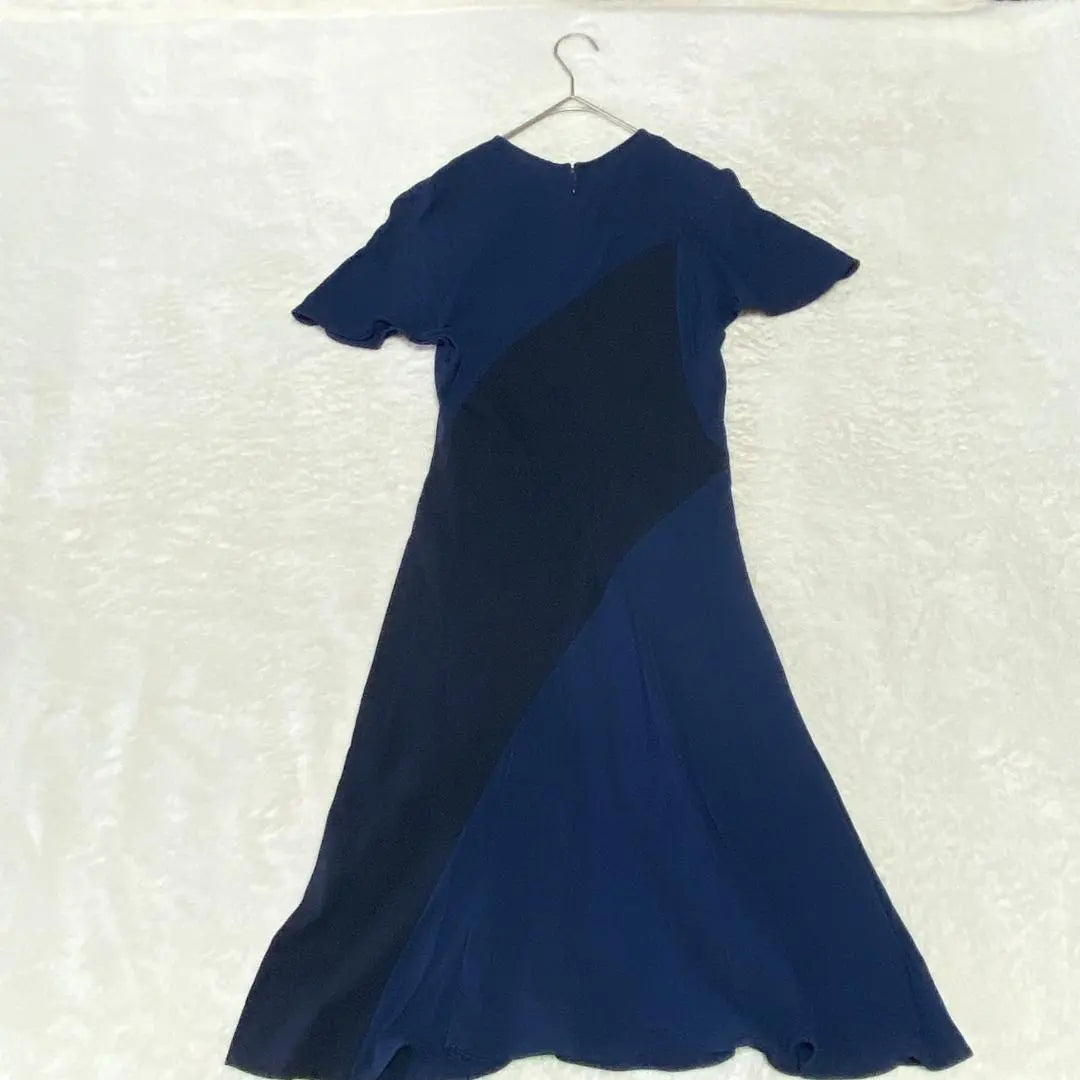 YK0750 [Stella McCartney] Dress [38] Knee length Different material switching Falling feel