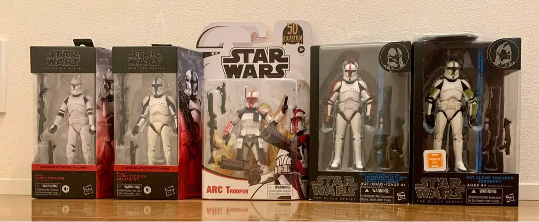 Tipos de Star Wars Black Series Fase 1 Clone Trooper 5 sin abrir | 未開封 スターウォーズ ブラックシリーズ フェーズ1クローントルーパー 5種類