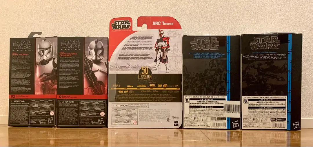 Tipos de Star Wars Black Series Fase 1 Clone Trooper 5 sin abrir | 未開封 スターウォーズ ブラックシリーズ フェーズ1クローントルーパー 5種類