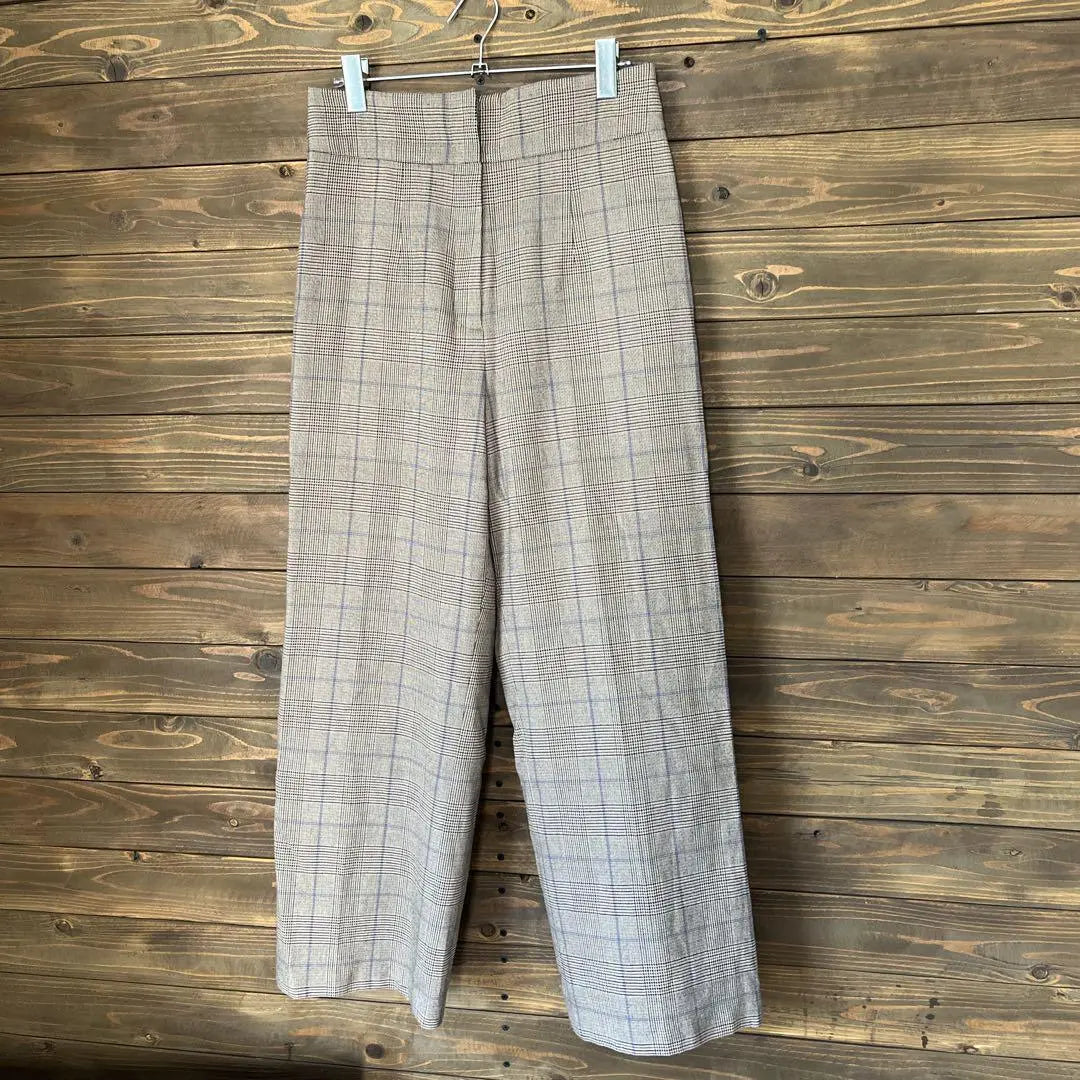 ♦︎【INED】INED slacks wide pants houndstooth lattice, made in Japan M