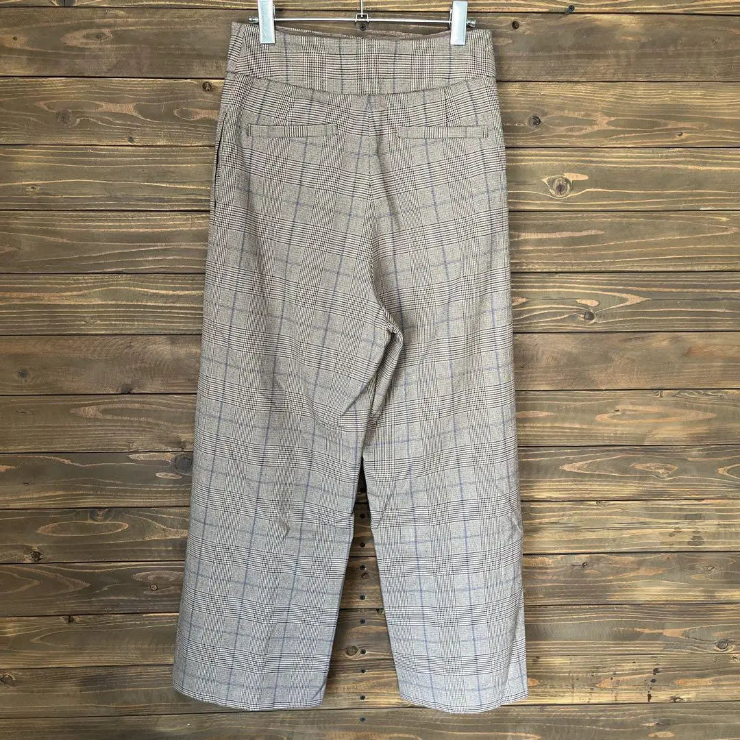 ♦︎【INED】INED slacks wide pants houndstooth lattice, made in Japan M