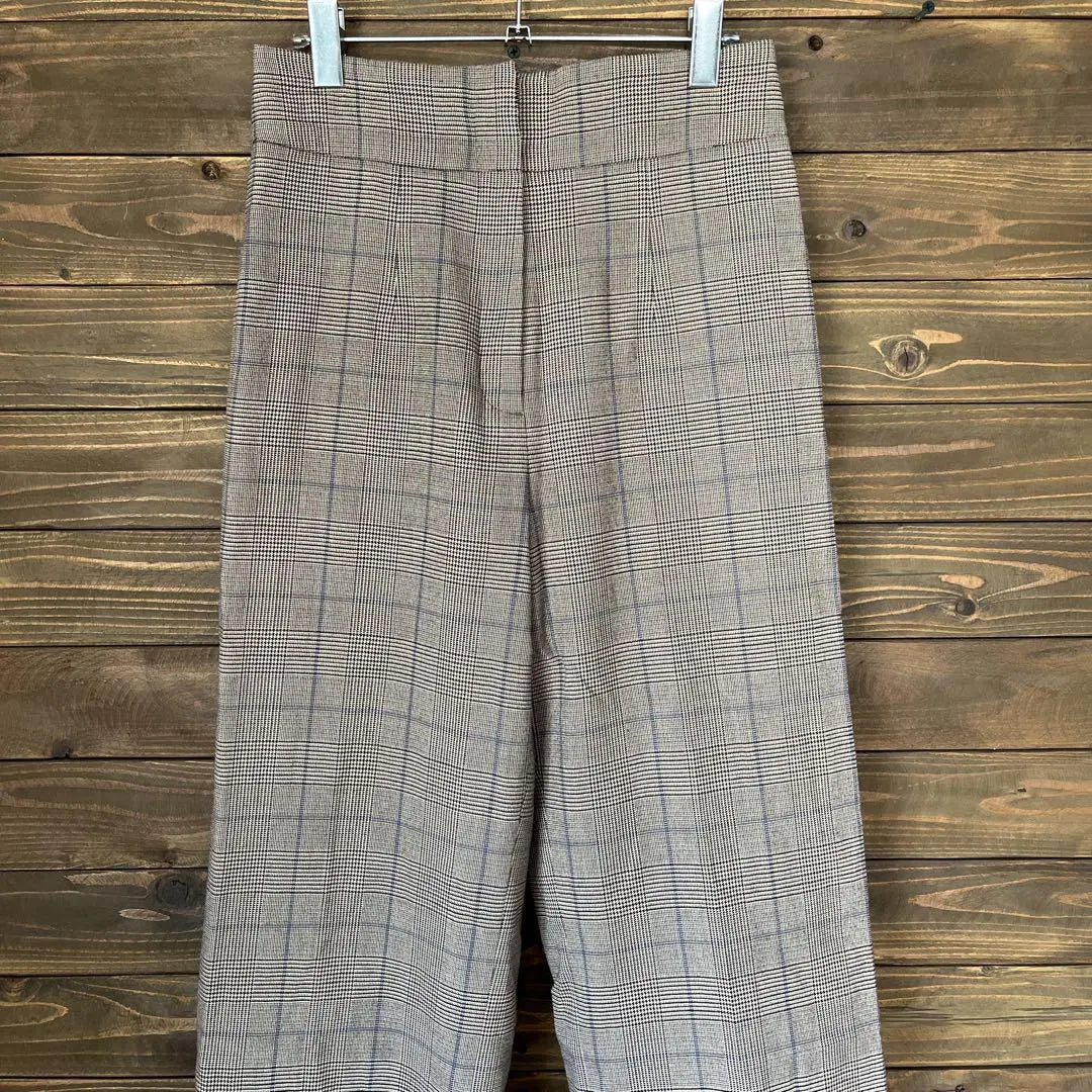 ♦︎【INED】INED slacks wide pants houndstooth lattice, made in Japan M