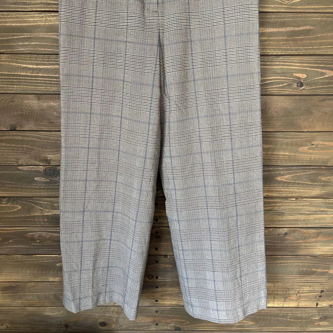 ♦︎【INED】INED slacks wide pants houndstooth lattice, made in Japan M