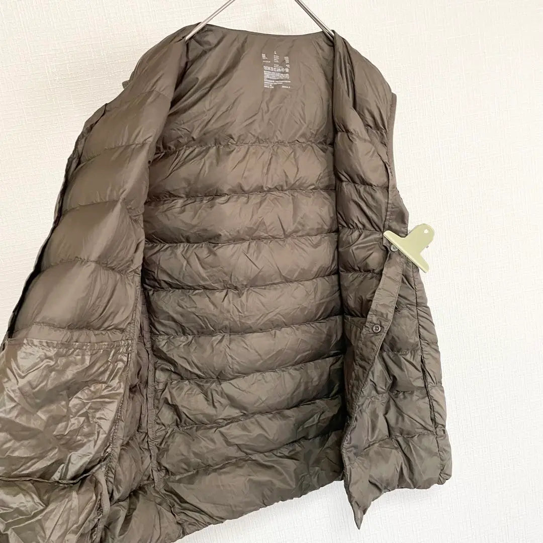 MUJI Inner Down Vest [L] Khaki Cold Wear Autumn/Winter Casual